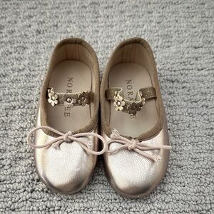 Nora Lee Gold Kids Dress Shoes